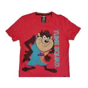Space Jam Tune Squad Tazmanian Devil Graphic T Shirt Mens 3XL Red Cryptic‎